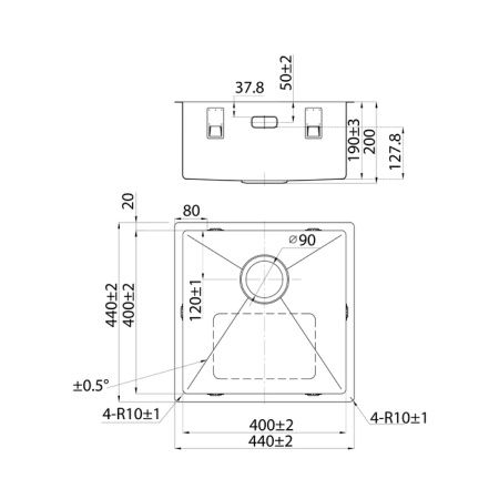 Мойка кухонная Iddis Edifice 44 графит EDI44G0i77