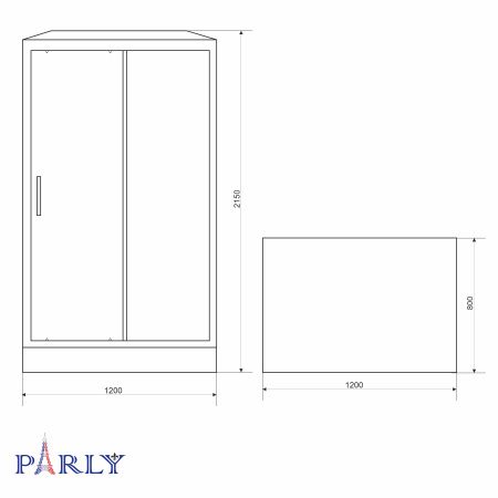 Душевая кабина Parly Bett 120 120x80