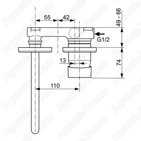 Смеситель Ideal Standard Ceraline для раковины настенный (внешняя и скрытая части) A6938AA