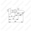Сместитель для ванны E.C.A. Thermostatic 102102340EX