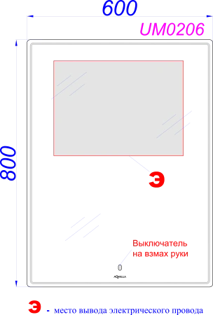 Зеркало Aqwella UM 60см UM0206