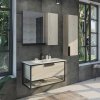 Тумба с раковиной Comforty Бонн 90см дуб дымчатый