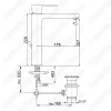 Смеситель для раковины E.C.A. Nita 102188048EX