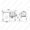 Тумба с раковиной Эстет Dallas Luxe 115 подвесная 1 ящик (правая) ФР-00002306