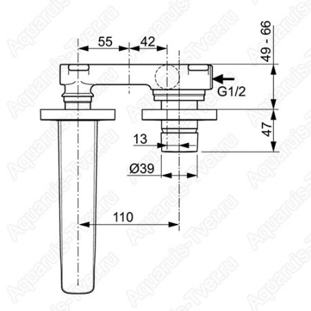 Смеситель Ideal Standard Connect Air для раковины настенный (внешняя часть) A7029AA