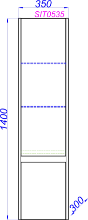 Пенал Aqwella Сити 35см SIT0535DK