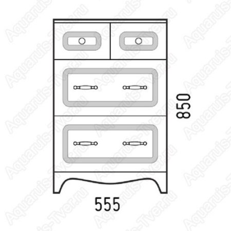 Тумба напольная  Corozo Классика 55см белый глянец