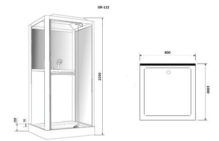 Душевая кабина Grossman Alba GR-122 100x80 GR122
