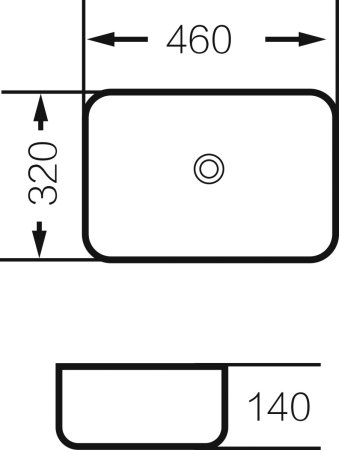 Раковина Grossman 46см GR-4041BW