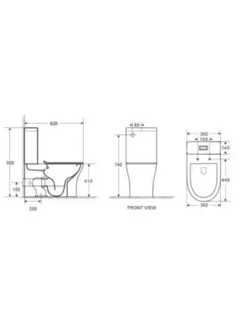 Унитаз-компакт WeltWasser Telbach 001 GL-WT 10000003776