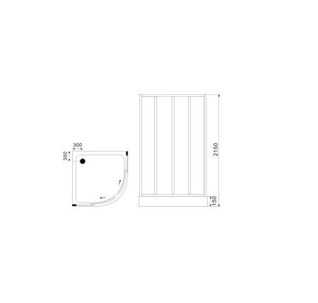 Душевая кабина Black & White G8501 100x100 8501100