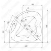 Акриловая ванна 1Marka Cassandra 140x140
