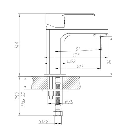 Смеситель Decoroom DR20 DR20011 для раковины