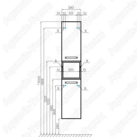 Полка навесная Aquaton Лофт Фабрик 34см дуб кантри 1A242703LTDY0