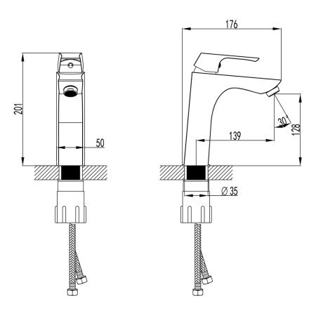 Смеситель Lemark Unit LM4537C для раковины