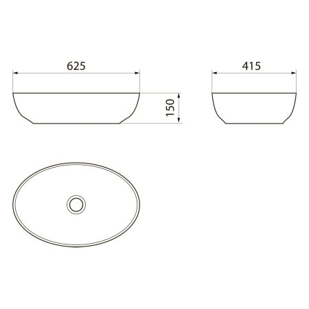 Раковина Point Сатурн PN43901 62см (Белый)