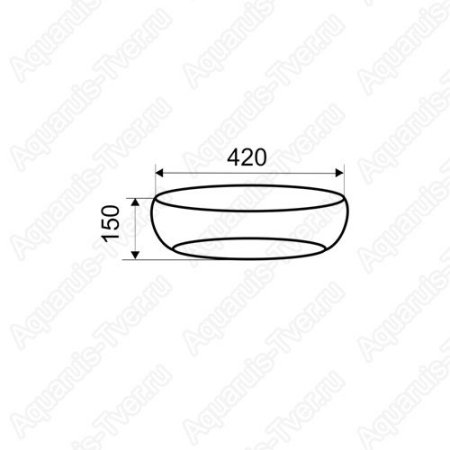 Раковина CeramaLux J2052 41см накладная