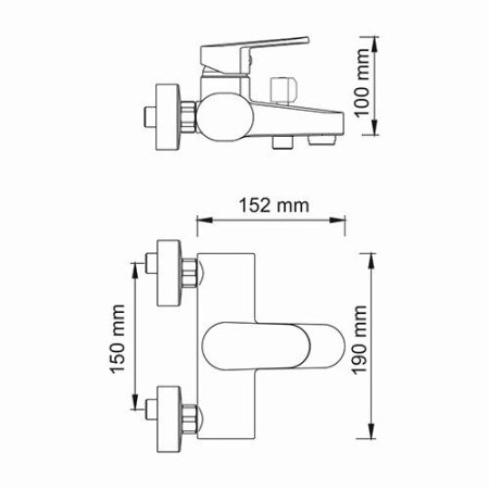 Смеситель WasserKRAFT Donau 5301 для ванны