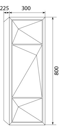 Шкаф навесной 1Marka Romb 30П (R) 1 дверца белый глянец