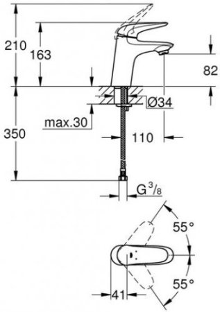 Смеситель Grohe Eurostyle для раковины