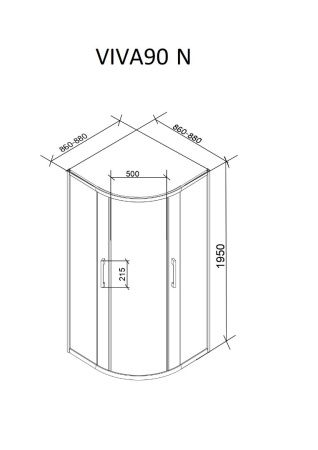 Душевой уголок Cerutti Spa 90x90 VIVA90 N