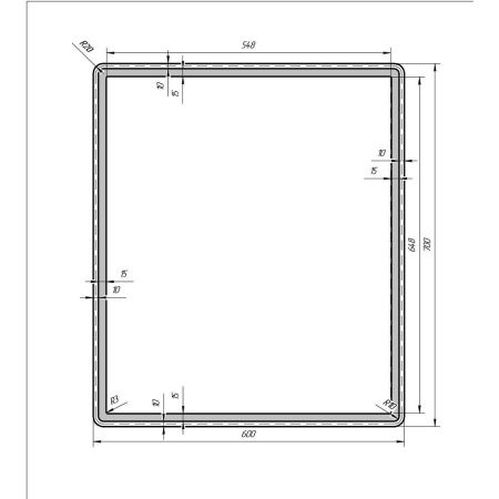 Зеркало Dreja Tiny 99.9024, 60 см, LED-подсветка