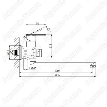 Смеситель Rush Bruny для ванны BR4335-51