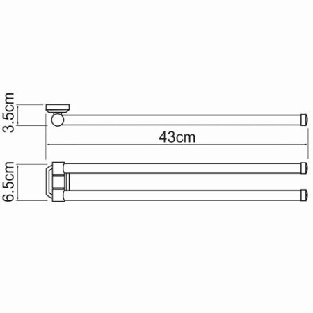 Полотенцедержатель двойной WasserKRAFT Oder K-3031