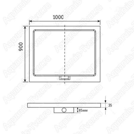 Душевой поддон RGW GWS-21 100x90