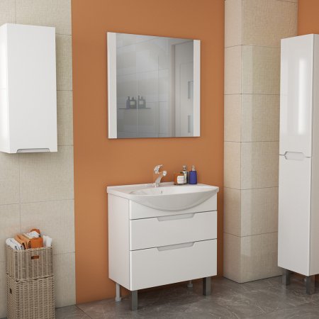 Тумба с раковиной Dreja Eco Laguna Plus 105 99.0108 белый глянец