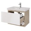 Тумба с раковиной Dreja Eco Perfecto 70 99.0812 дуб эврика/белый глянец