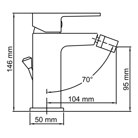 Смеситель WasserKRAFT Lopau для биде без донного клапана 3206