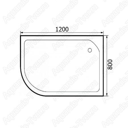 Душевой поддон River 120/80/24 R