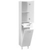 Пенал Stella Polar Концепт 35см белый глянец с корзиной
