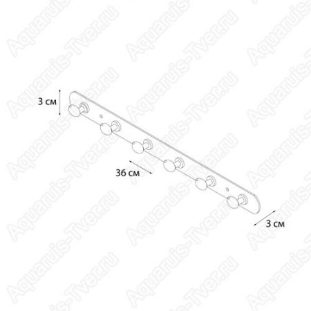 Планка Fixsen Equipment 6 крючков FX-1416