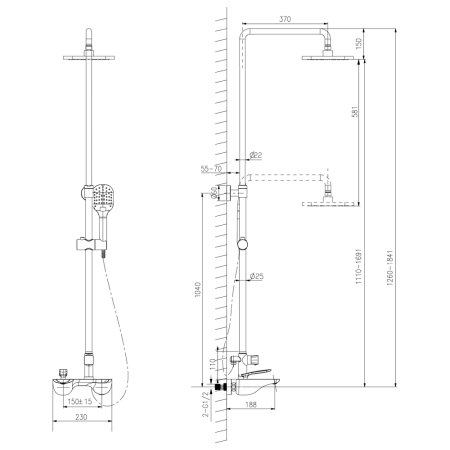 Душевая система Lemark Bellario LM6862C