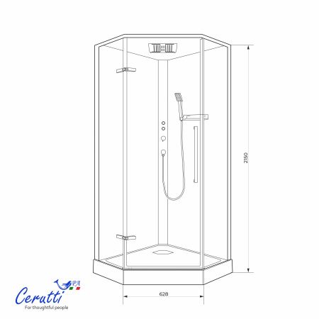 Душевая кабина Cerutti Ami P 90x90 AMI P